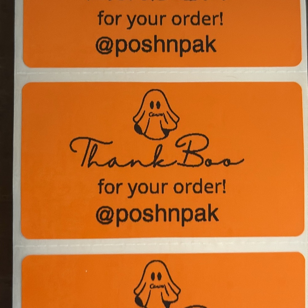 NEW!👻50 Ghost Thank Boo for your order! custom stickers👻rectangular